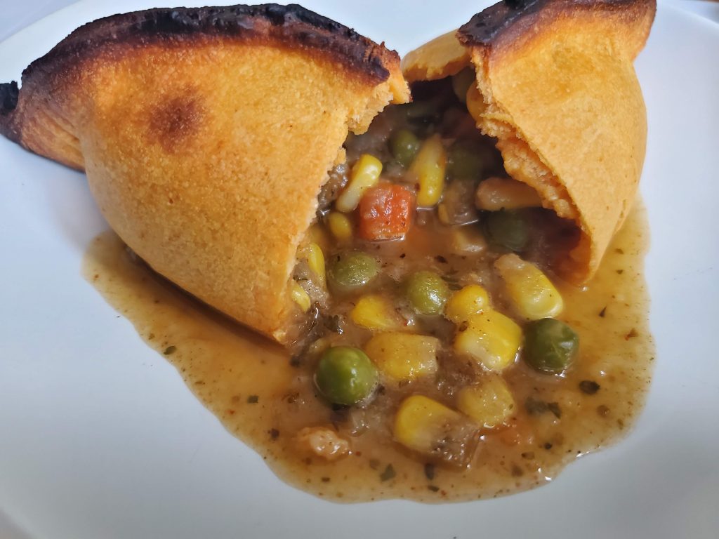 VEGGIE DELIGHT : Delight your senses with our creamy coconut corn sauce and fresh veggies.